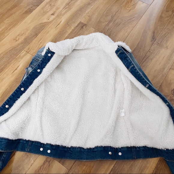 TRUE RELIGION DENIM FAUX FUR LINED FALL WINTER QUILTED JEAN JACKET OUTERWEAR S - Picture 5 of 8